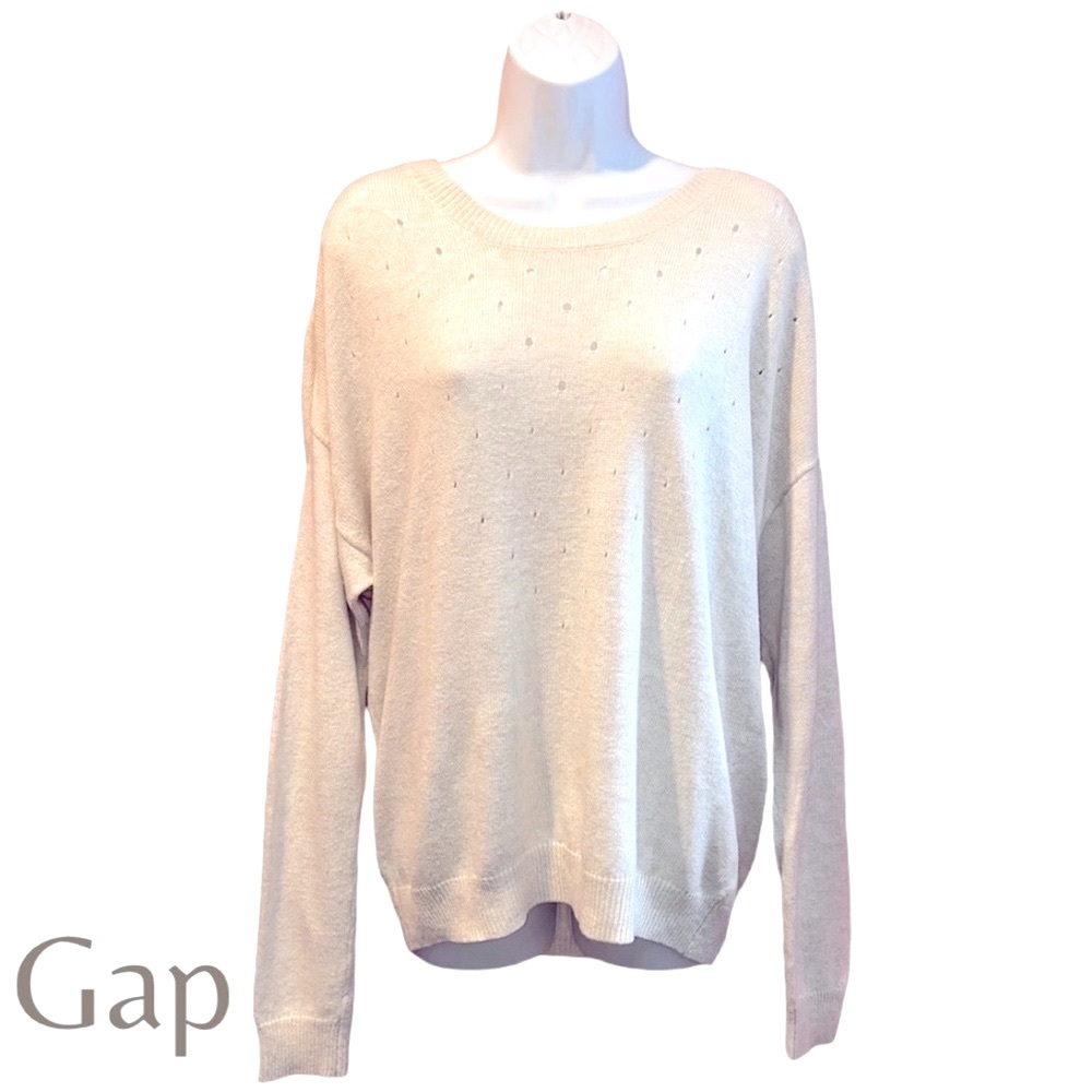 Gap Eyelet Wool Blend Sweater - Women’s Large